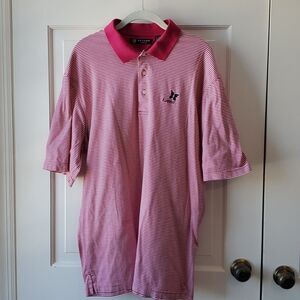 OXFORD GOLF KAPALUA CABO GOLF SHORT BRIGHT  PINK SHIRT SIZE LARGE COTTON